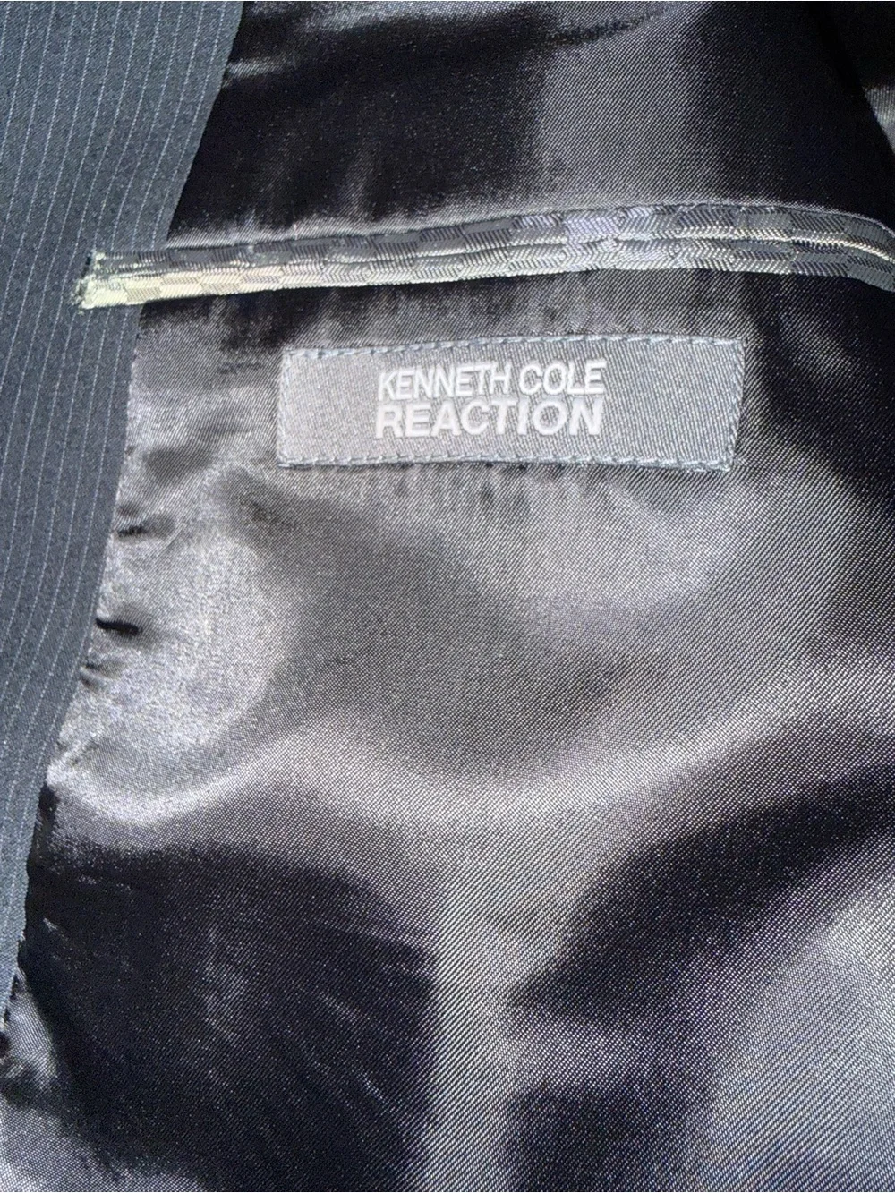 Kenneth Cole Men's Black Pinstripe Suit Jacket